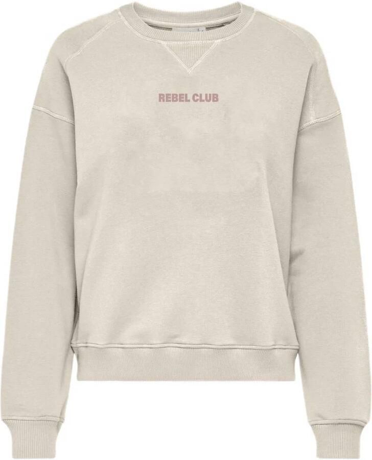 Only KIDS GIRL sweater KOGDIANA met tekst ecru Tekst 134 140