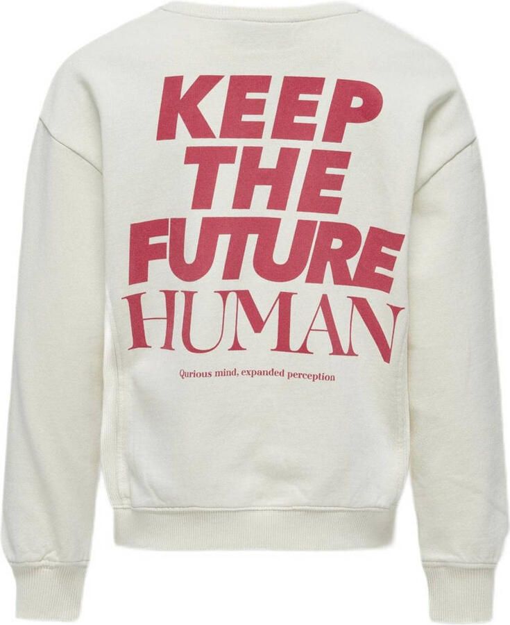 ONLY KIDS GIRL sweater KOGNELLY met backprint ecru - Foto 2