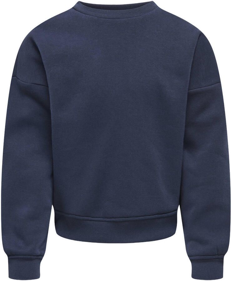ONLY KIDS GIRL sweater met backprint donkerblauw