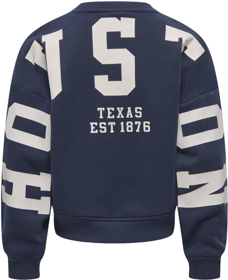ONLY KIDS GIRL sweater met backprint donkerblauw - Foto 2
