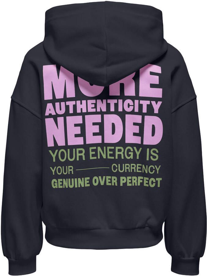 ONLY KIDS GIRL sweater met backprint donkerblauw Backprint - Foto 2