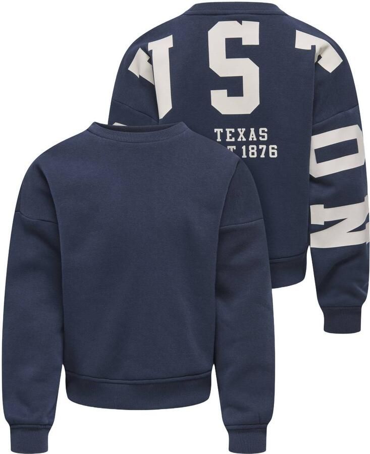 ONLY KIDS GIRL sweater met backprint donkerblauw Backprint - Foto 2