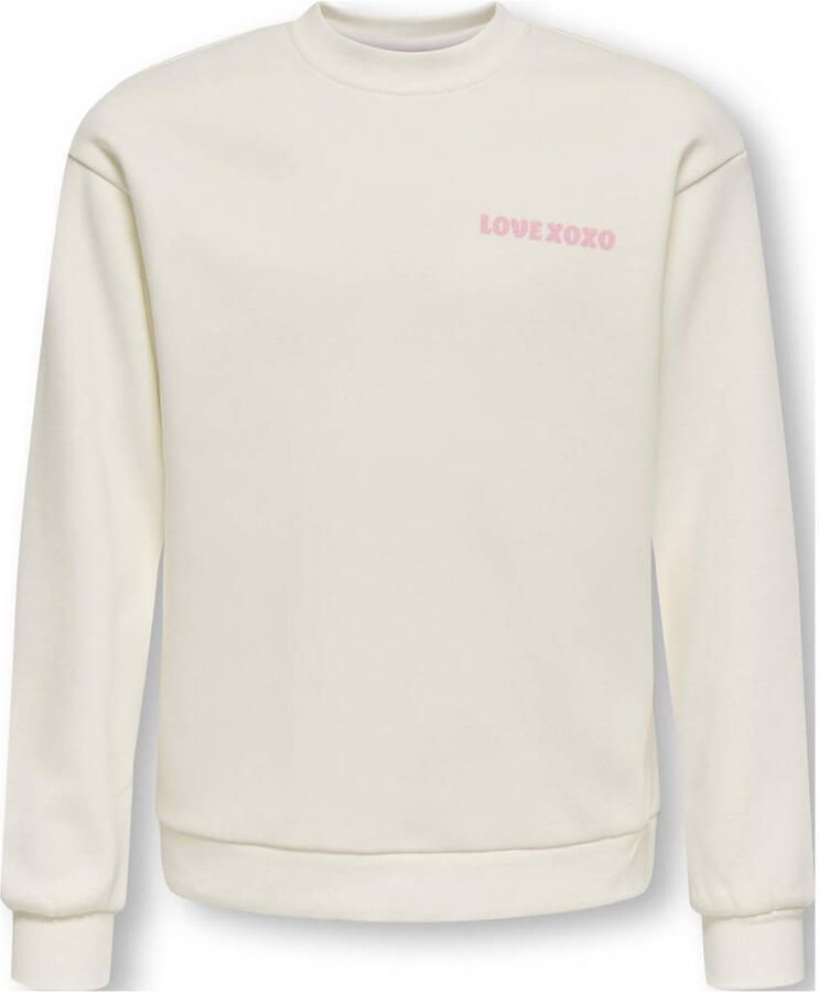 ONLY KIDS GIRL sweater met backprint ecru - Foto 2