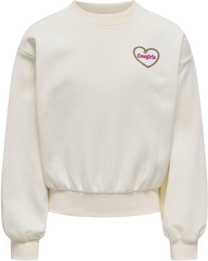 ONLY KIDS GIRL sweater met backprint ecru Backprint