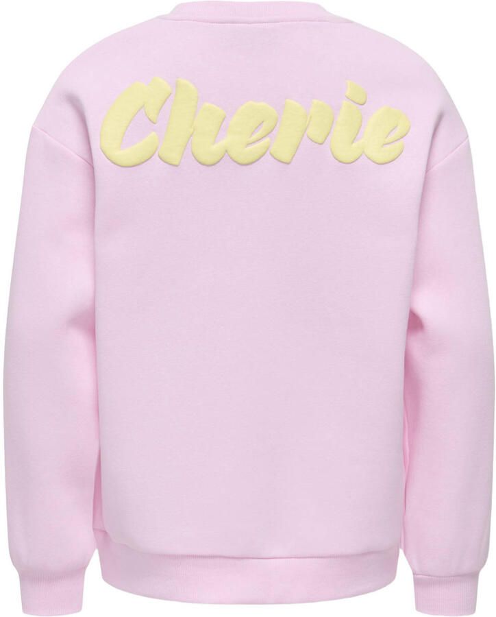 ONLY KIDS GIRL sweater met backprint lichtroze - Foto 2