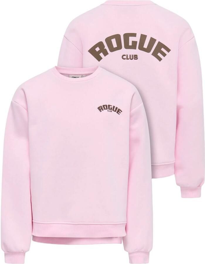 ONLY KIDS GIRL sweater met backprint lichtroze Backprint - Foto 2