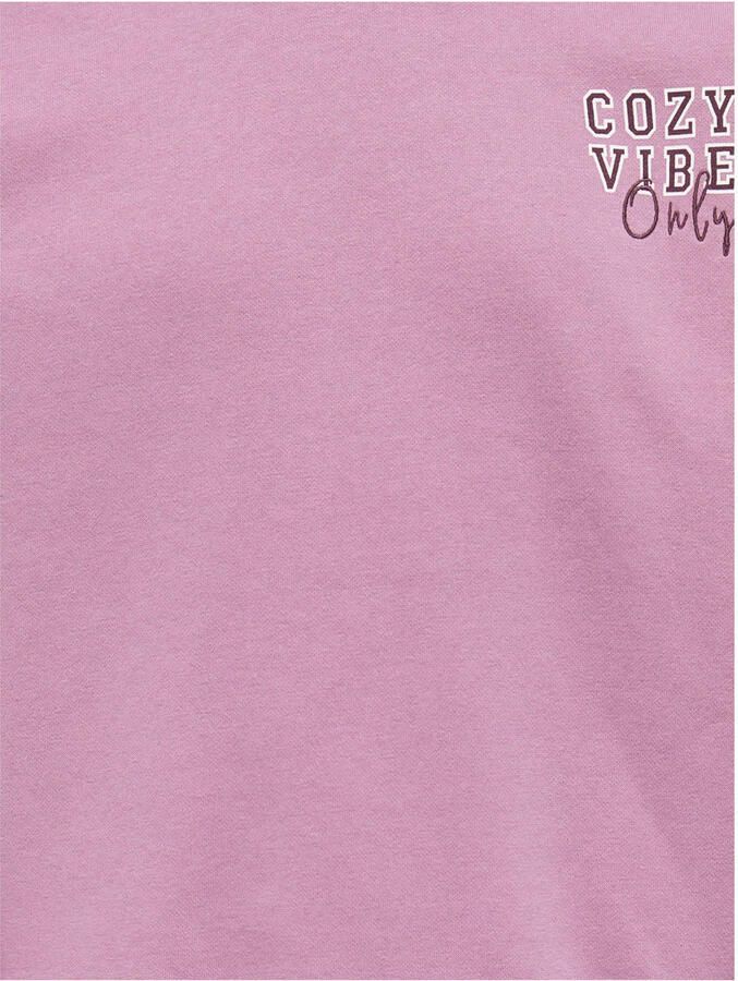 ONLY KIDS GIRL sweater met backprint roze