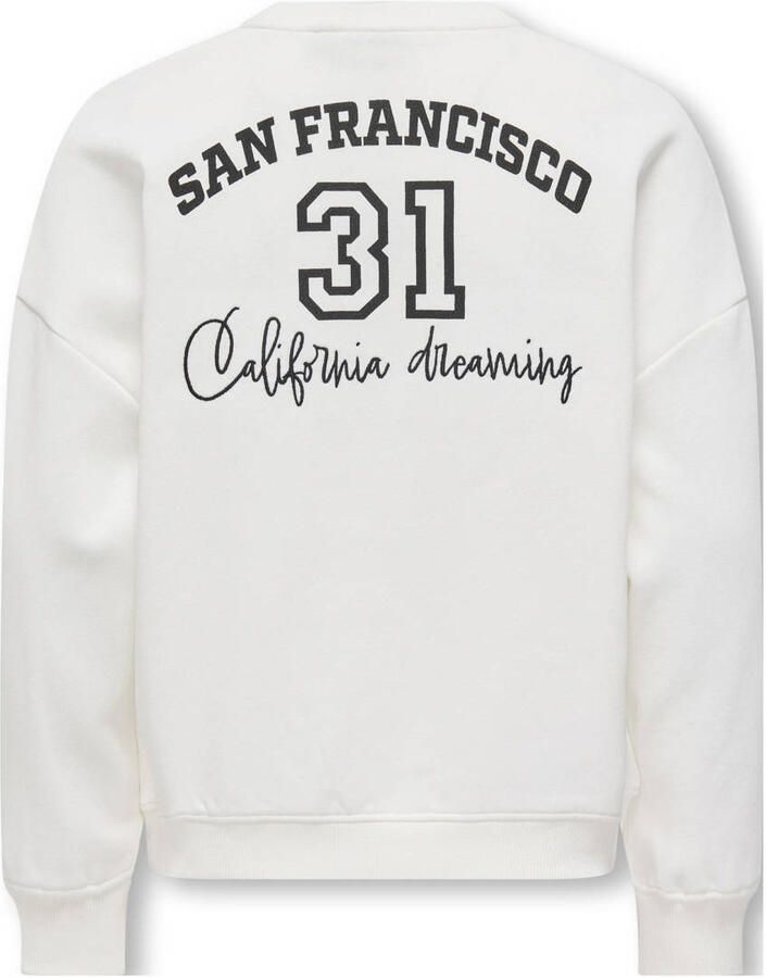 ONLY KIDS GIRL sweater met backprint wit - Foto 2