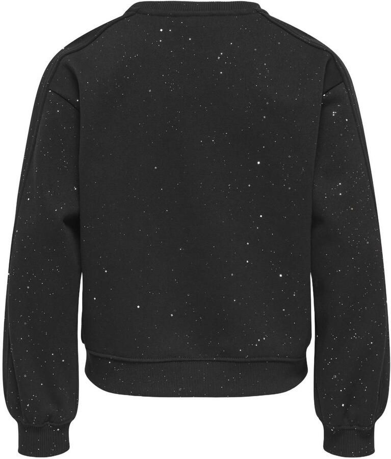 ONLY KIDS GIRL sweater met glitters zwart Effen