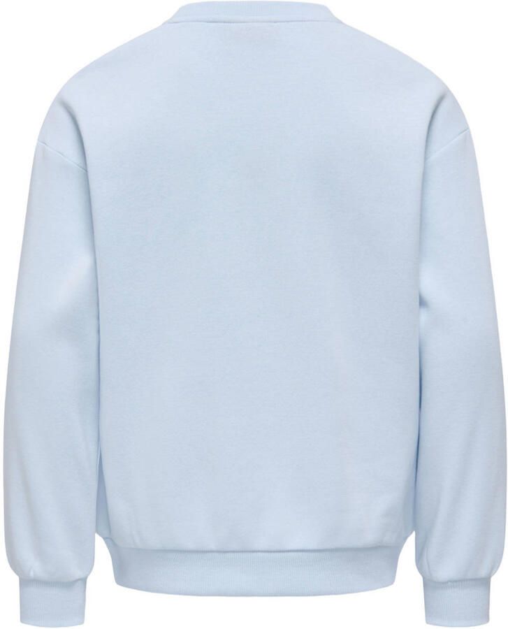 ONLY KIDS GIRL sweater met tekst lichtblauw