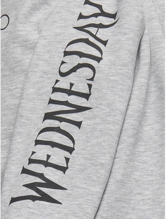 ONLY KIDS GIRL sweater met Wednesday print lichtgrijs melange - Foto 2