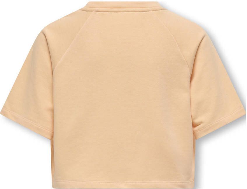 ONLY KIDS GIRL sweater oranje gebreid