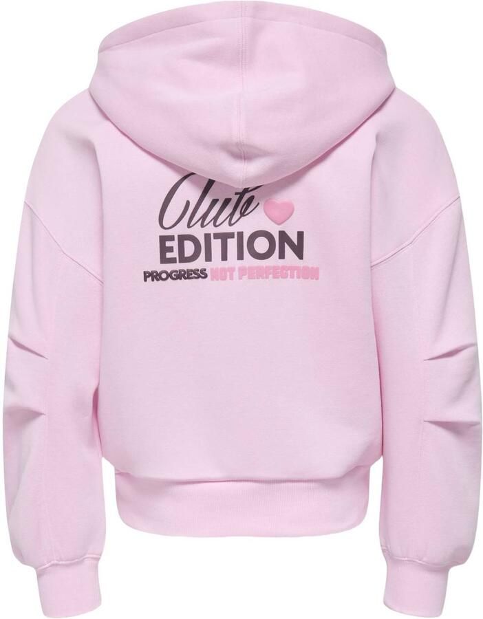 ONLY KIDS GIRL sweatvest met backprint lichtroze Backprint - Foto 3