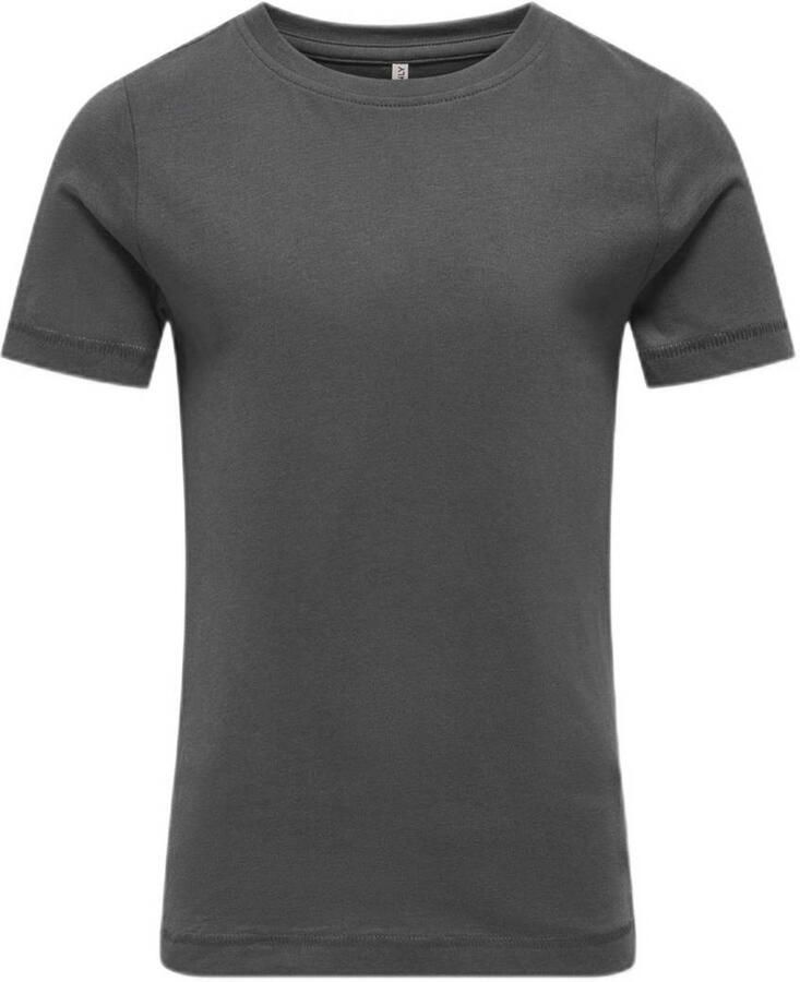 Only KIDS GIRL T-shirt KOGDOLLA met backprint donkergrijs Meisjes Katoen Ronde hals 146 152