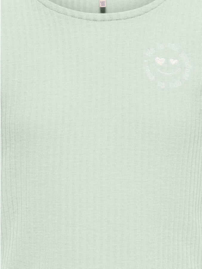 ONLY KIDS GIRL T-shirt lichtgroen met textuur - Foto 2