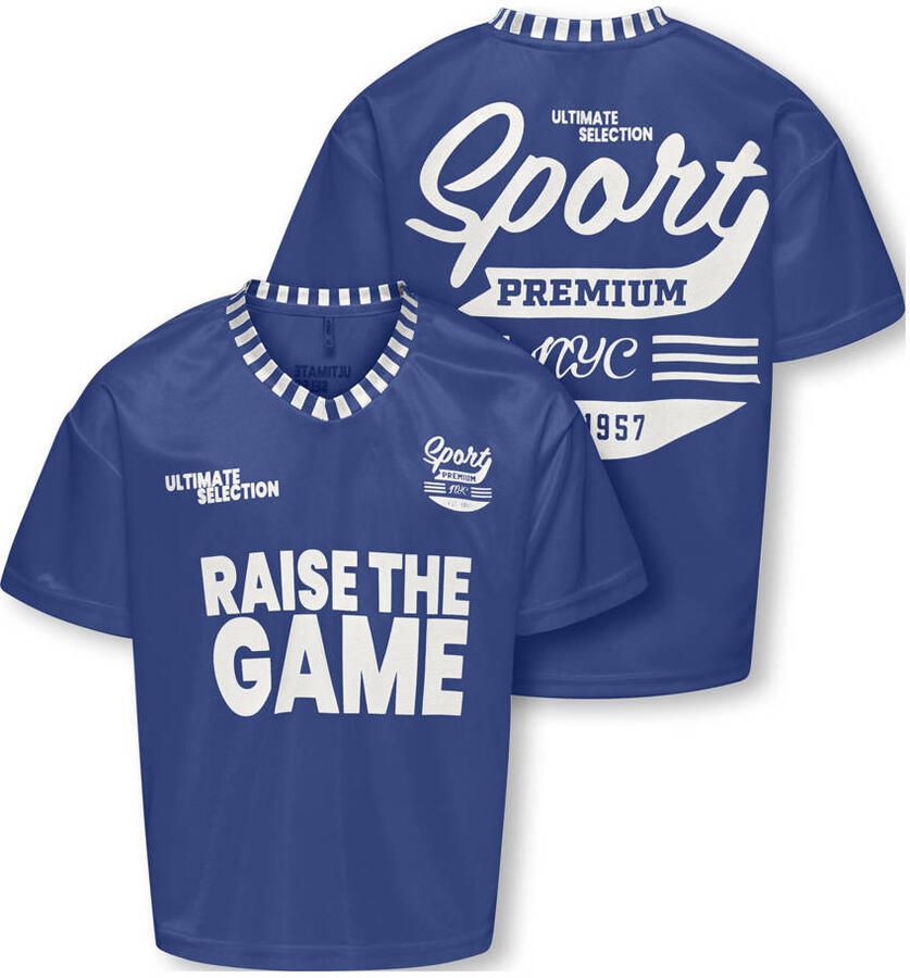 ONLY KIDS GIRL T-shirt met backprint blauw
