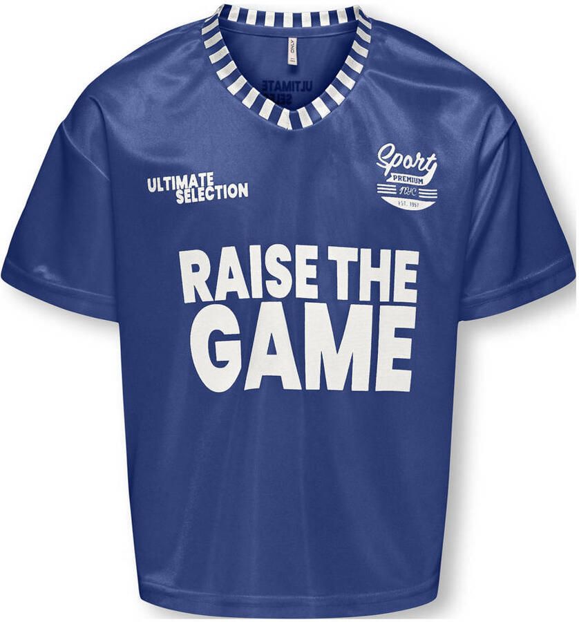ONLY KIDS GIRL T-shirt met backprint blauw - Foto 2