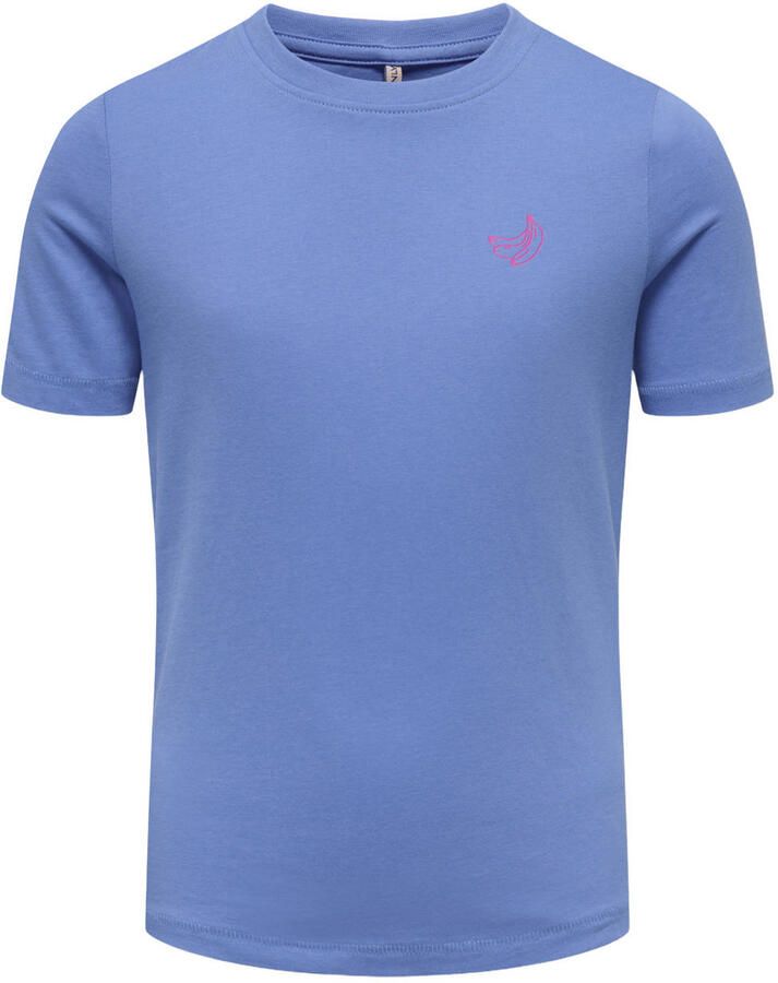 ONLY KIDS GIRL T-shirt met backprint hemelsblauw