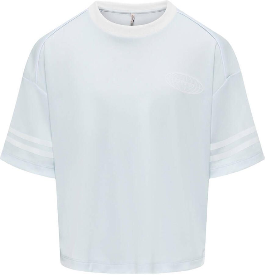 ONLY KIDS GIRL T-shirt met backprint lichtblauw