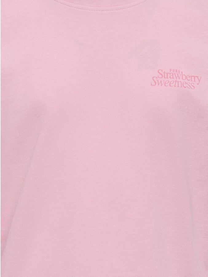 ONLY KIDS GIRL T-shirt met backprint roze - Foto 2