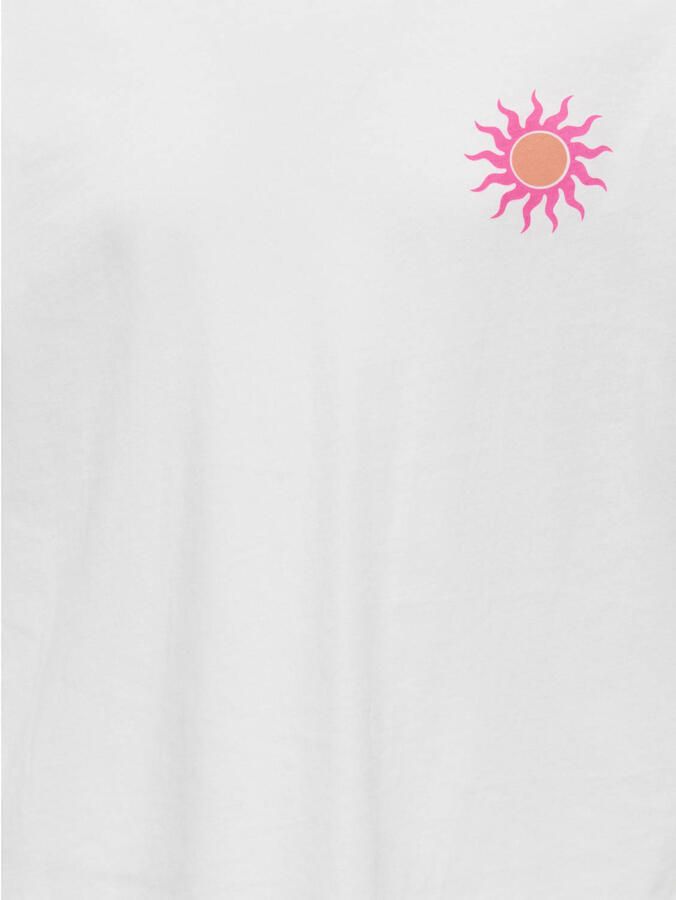ONLY KIDS GIRL T-shirt met backprint wit - Foto 3