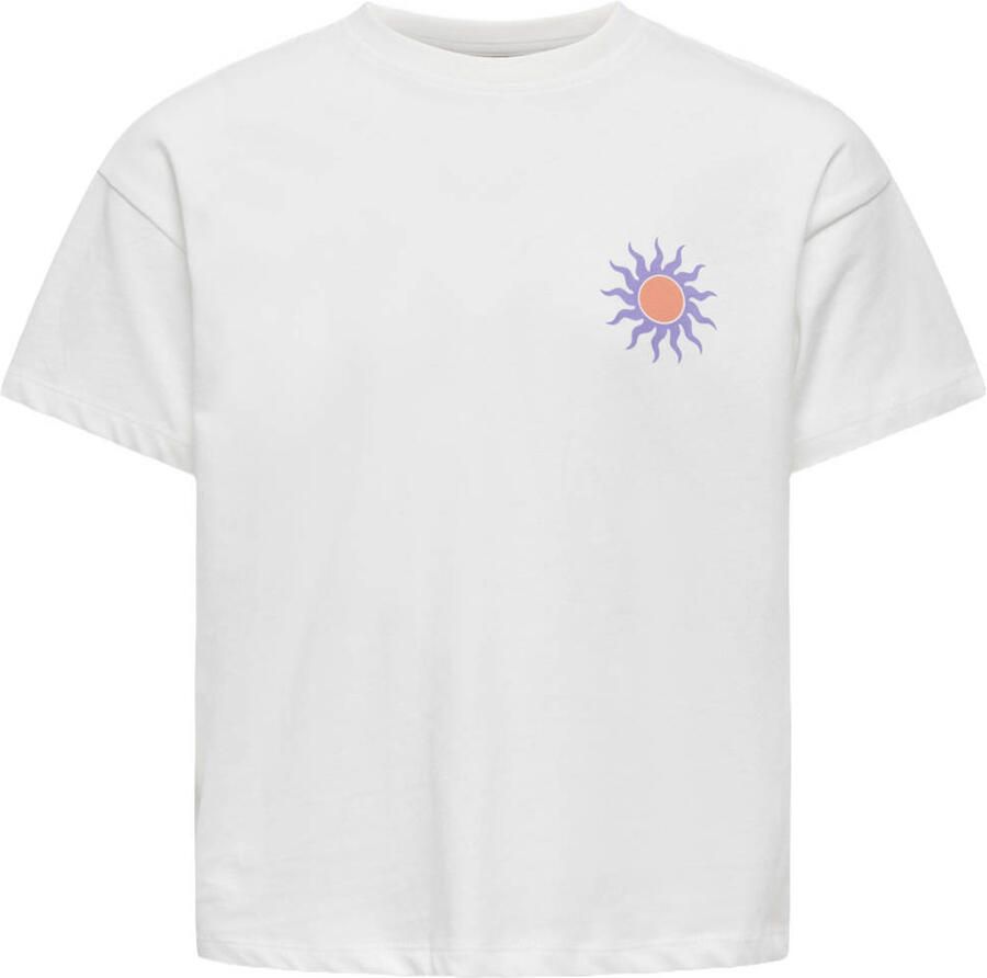 ONLY KIDS GIRL T-shirt met backprint wit
