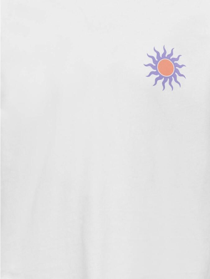 ONLY KIDS GIRL T-shirt met backprint wit - Foto 3