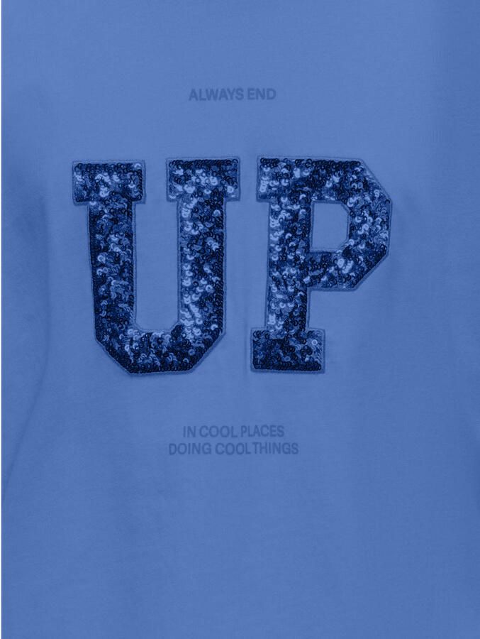 ONLY KIDS GIRL T-shirt met glitter marineblauw - Foto 2