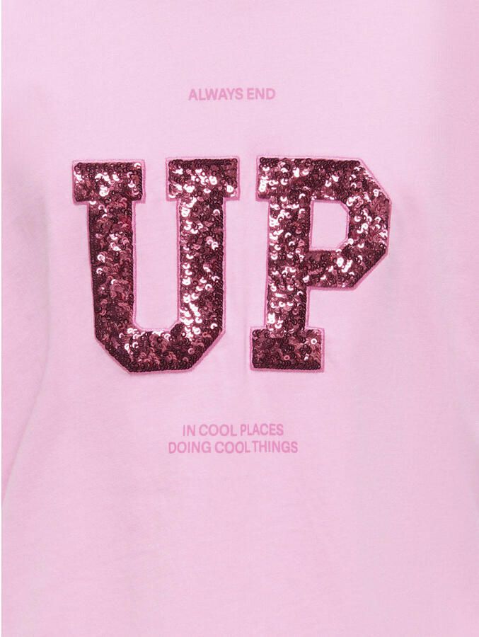 ONLY KIDS GIRL T-shirt met glitter roze - Foto 3