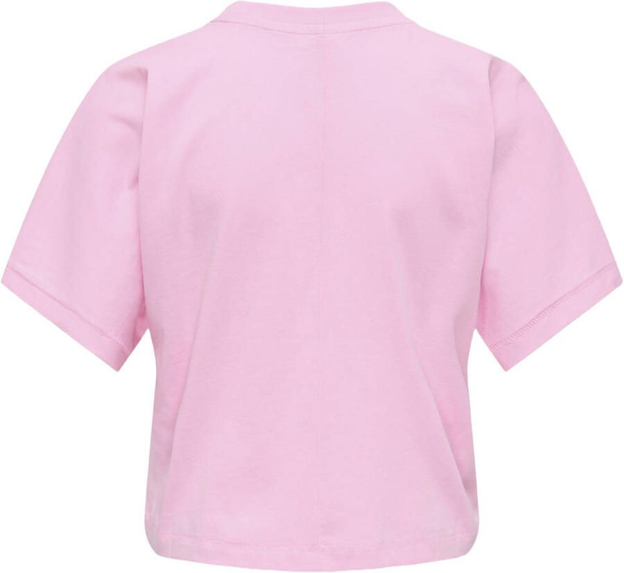 ONLY KIDS GIRL T-shirt met glitter roze - Foto 2