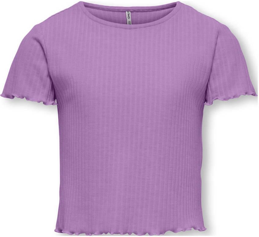 Only Regular fit T-shirt met zoom met ruches model 'NELLA' - Foto 2