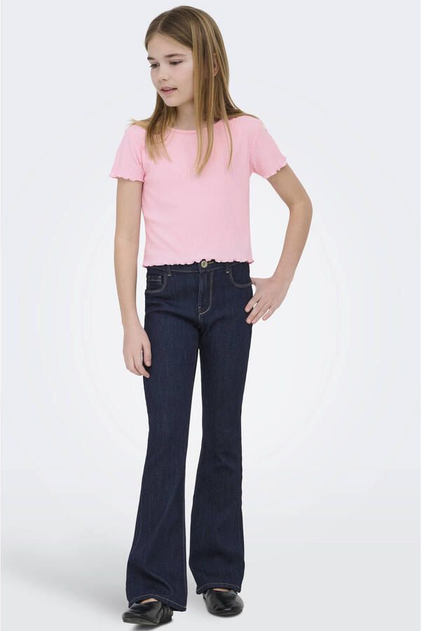 ONLY KIDS GIRL T-shirt rib gebreid roze - Foto 2