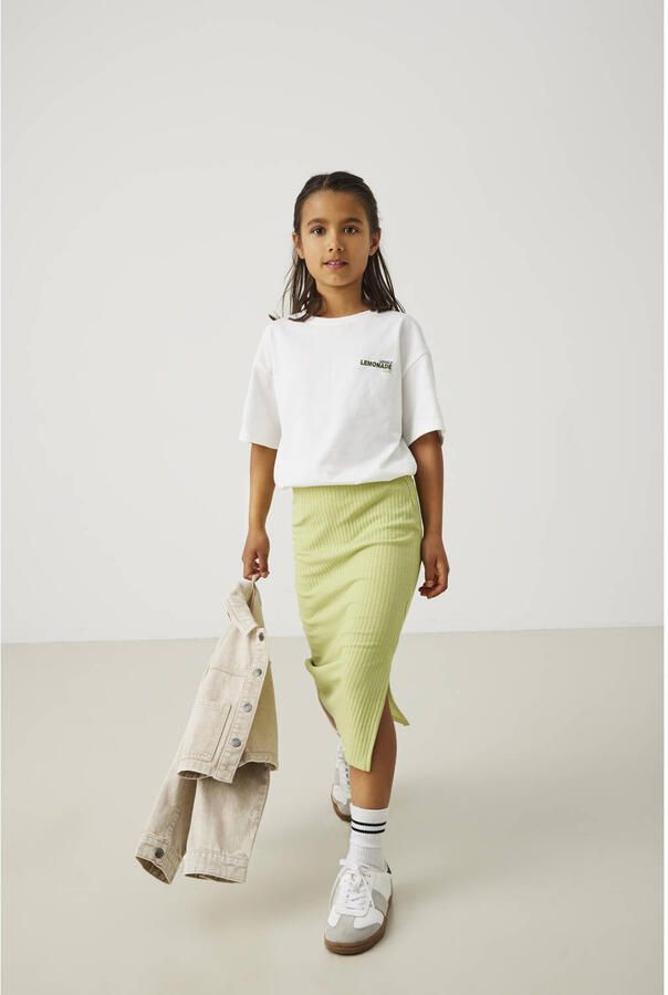 ONLY KIDS GIRL T-shirt met backprint wit
