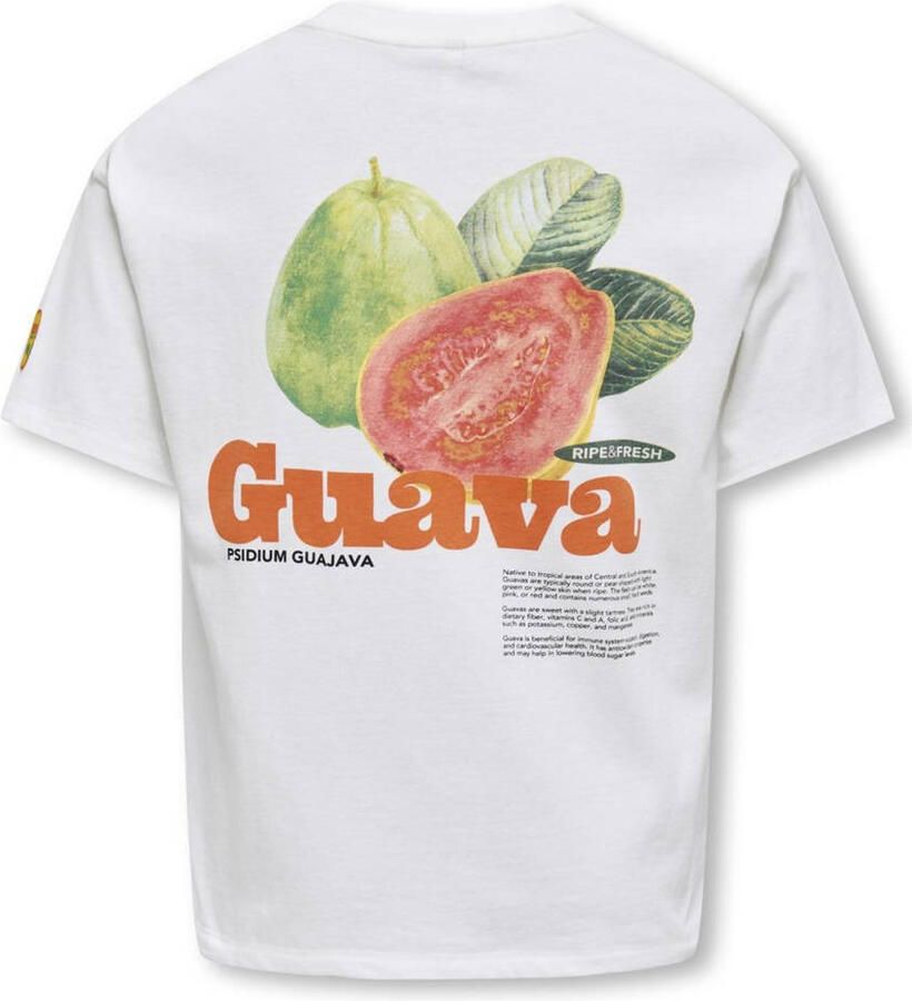 ONLY KIDS GIRL T-shirt met backprint wit - Foto 2