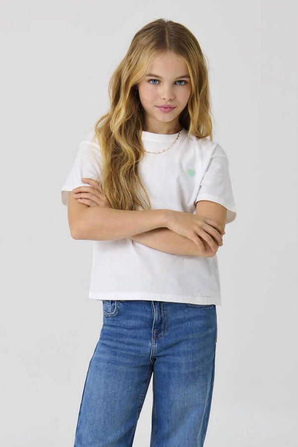 KIDS ONLY Shirt met korte mouwen KOGMAIKEN LIFE CROPHEART SS TOP JRS NOOS