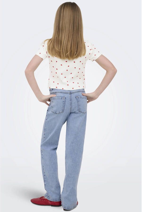 ONLY KIDS GIRL T-shirt wit rood - Foto 2