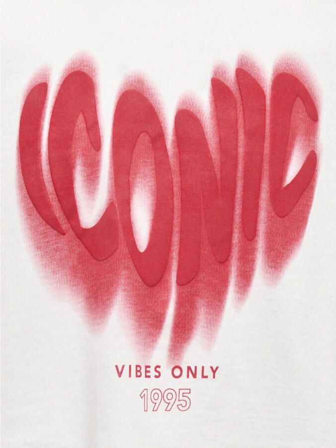 ONLY KIDS GIRL T-shirt wit rood - Foto 2