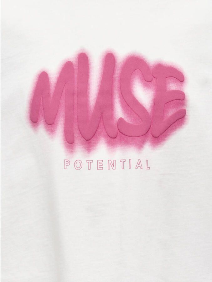 ONLY KIDS GIRL T-shirt wit roze - Foto 2