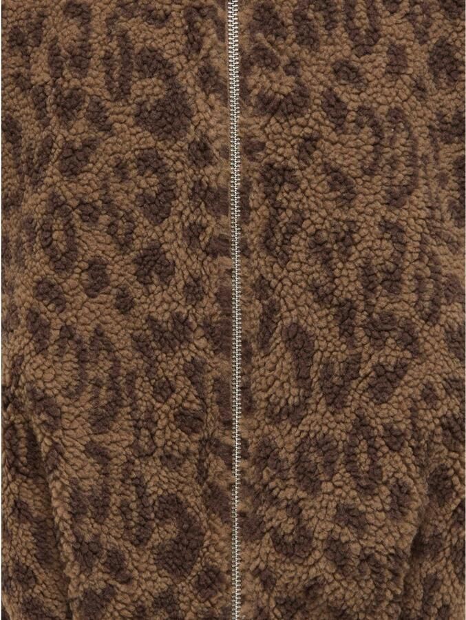 ONLY KIDS GIRL teddy bodywarmer met panterprint bruin - Foto 2