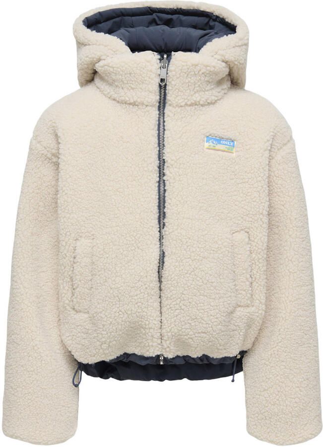ONLY KIDS GIRL teddy winterjas donkerblauw