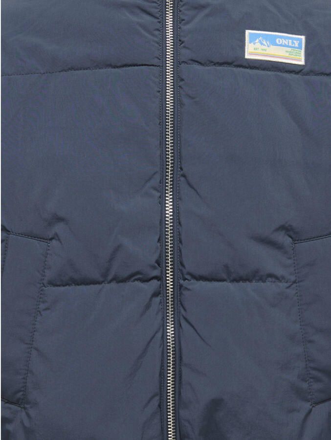 ONLY KIDS GIRL teddy winterjas donkerblauw - Foto 3