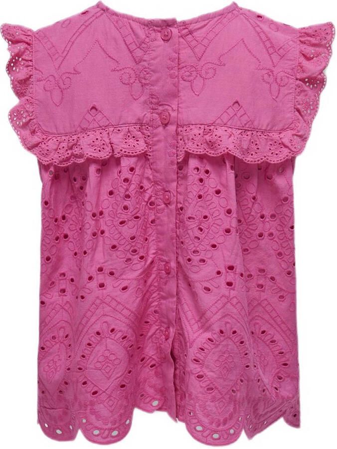 Only KIDS GIRL top KOGCLEO LIFE warmroze Meisjes Katoen Ronde hals Effen 140 - Foto 3