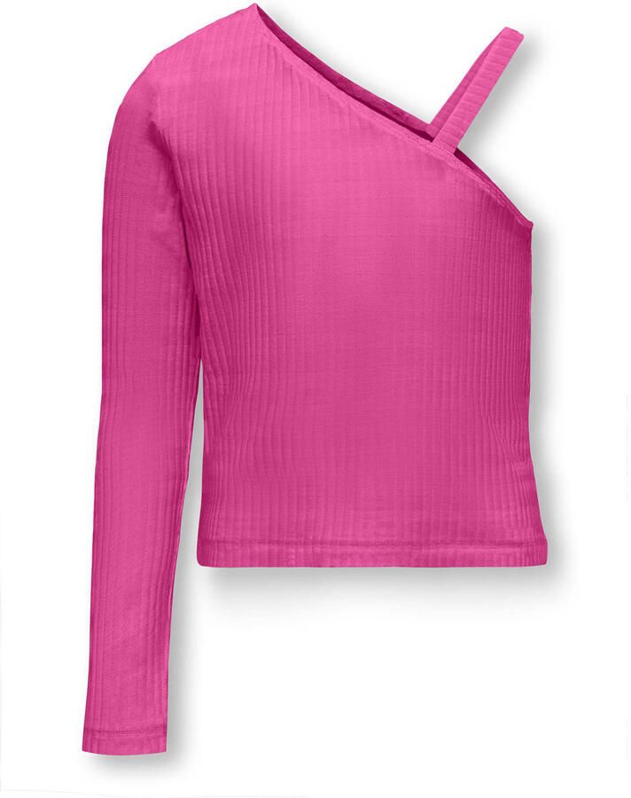 Only KIDS GIRL top KOGNELLA fuchsia Roze Meisjes Polyester V-hals Effen 146 152