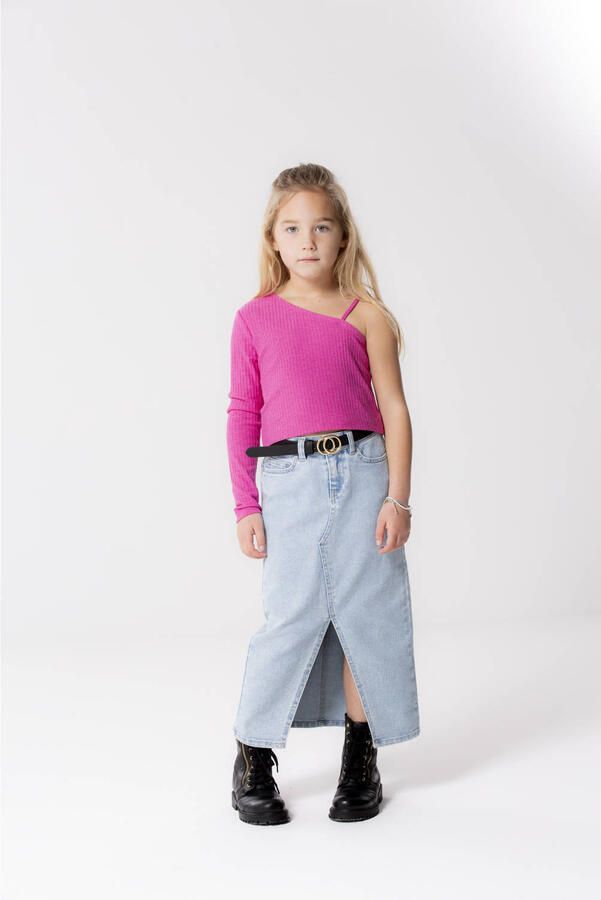 Only KIDS GIRL top KOGNELLA fuchsia Roze Meisjes Polyester V-hals Effen 146 152 - Foto 2