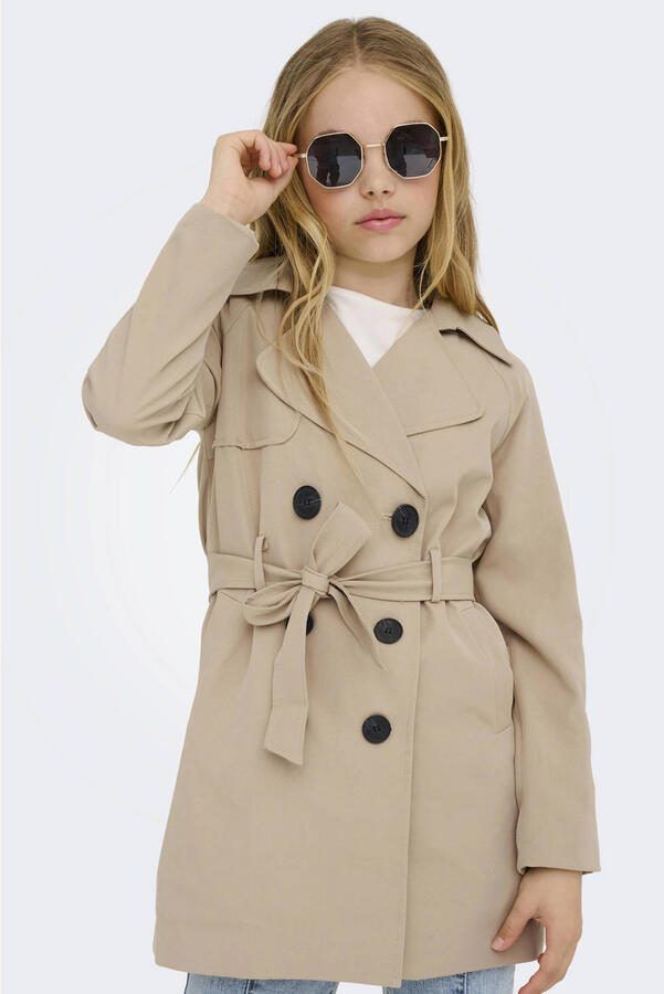 Only Regular fit trenchcoat met tailleband om vast te knopen model 'CHLOE' - Foto 3