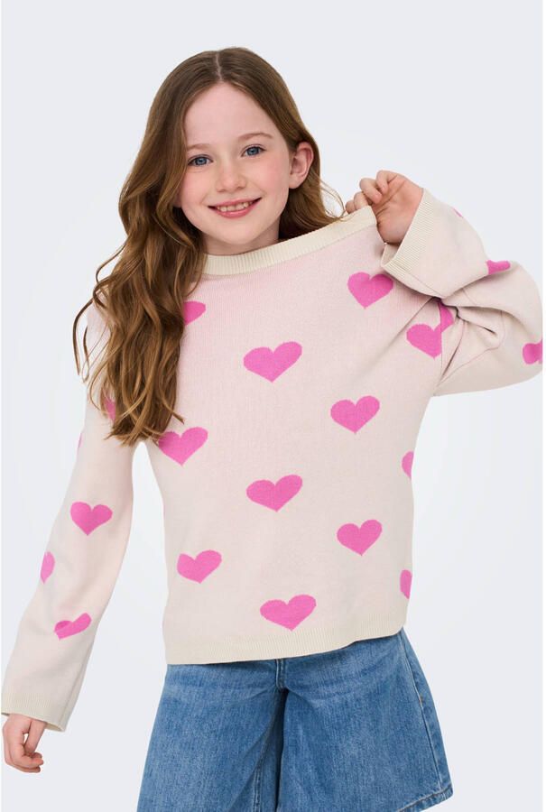KIDS ONLY Trui met ronde hals KOGMONTANA LS JQ LOOSE O-NECK CP KNT