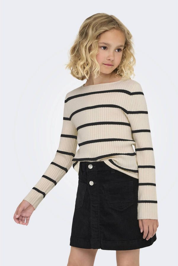 KIDS ONLY Gebreide trui KOGIBI LS RIB BOATNECK CP KNT