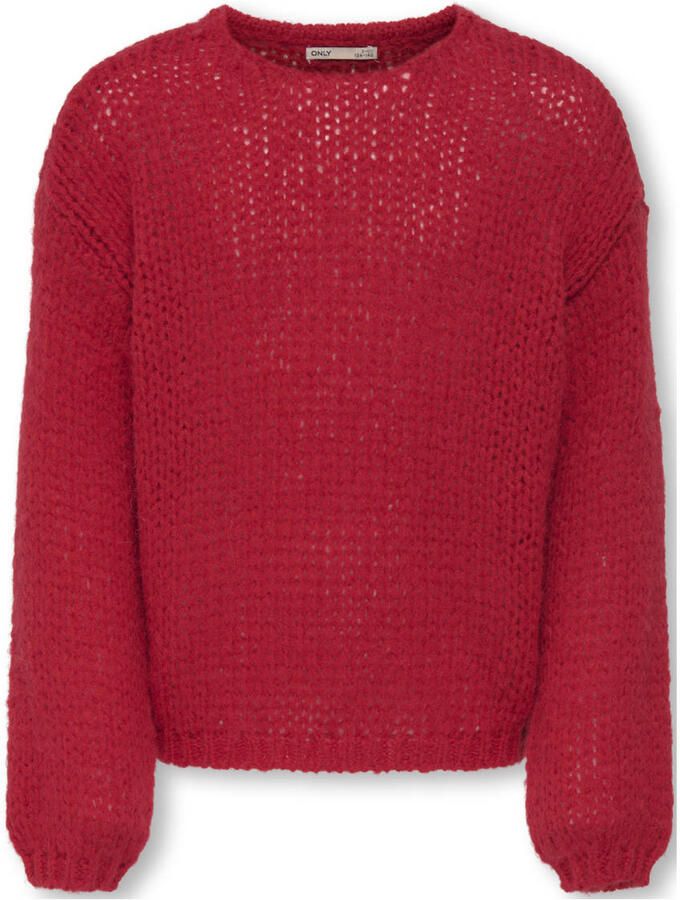 ONLY KIDS GIRL trui rood grof gebreid