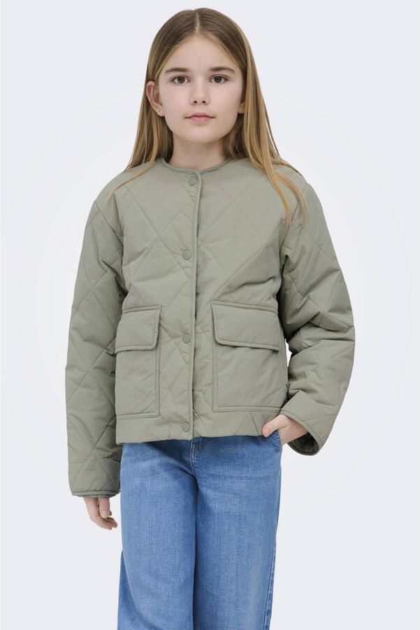 Only Oversized gewatteerd jack met opgestikte zijzakken model 'ROSALINA'