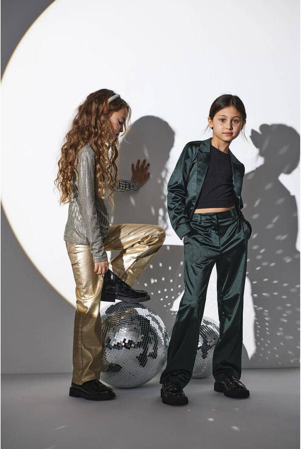 ONLY KIDS GIRL wide leg broek KOGANNA donkergroen - Foto 2